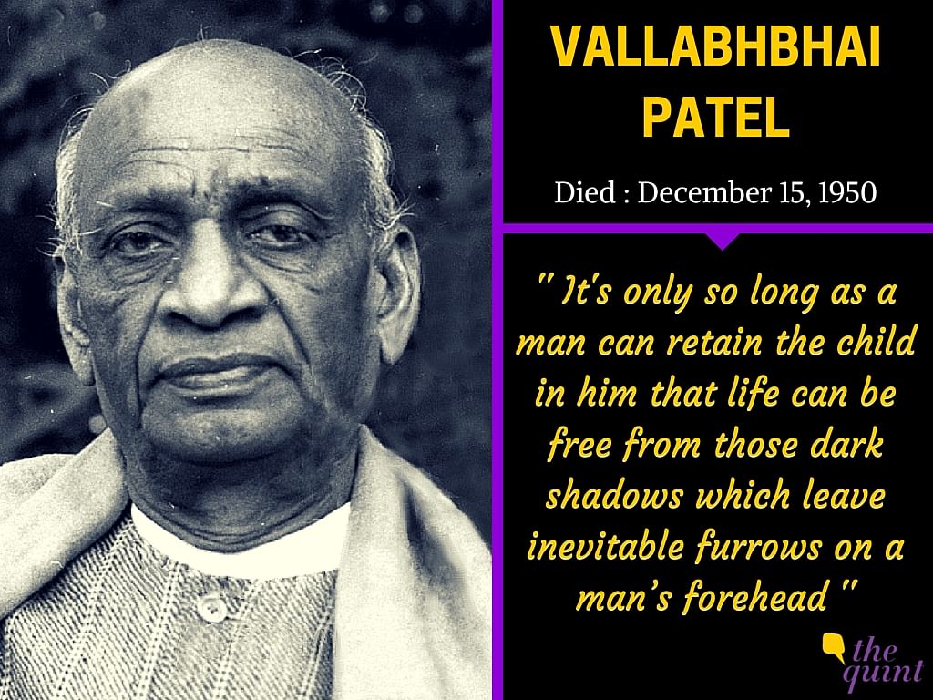 Remembering Sardar Vallabhbhai Patel On His 66th Death Anniversary